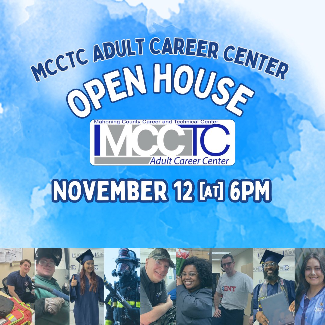 Graduating High School soon? The best way to find out more about our programs is to see them “live and in person” at our Open House!  
#mcctcadultcareercenter #welding #autotech #skilledtrades #wyd #ase #aws #welders #youngstown #canfield #openhouse #learnmore #myohioclassroom