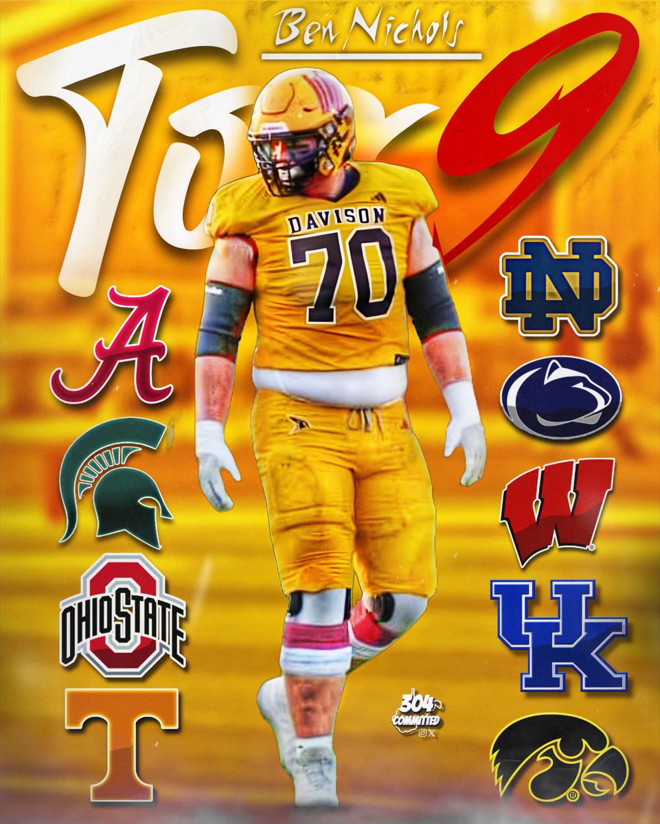 Ben Nichols (@bnichols2026) on Twitter photo TOP 9‼️… Thank you to every Program and Coach that has believed in me and given me these opportunities. These will be the top 9 Schools I will be focusing on from now on. <a href="/AllenTrieu/">Allen Trieu</a> @RivalsFriedman <a href="/samspiegs/">Sam Spiegelman</a> <a href="/GregSmithRivals/">Greg Smith</a> @RivalsRichie <a href="/ChadSimmons_/">ChadSimmons</a> <a href="/SWiltfong_/">Steve Wiltfong</a> TOP 9‼️… Thank you to every Program and Coach that has believed in me and given me these opportunities. These will be the top 9 Schools I will be focusing on from now on. <a href="/AllenTrieu/">Allen Trieu</a> @RivalsFriedman <a href="/samspiegs/">Sam Spiegelman</a> <a href="/GregSmithRivals/">Greg Smith</a> @RivalsRichie <a href="/ChadSimmons_/">ChadSimmons</a> <a href="/SWiltfong_/">Steve Wiltfong</a>