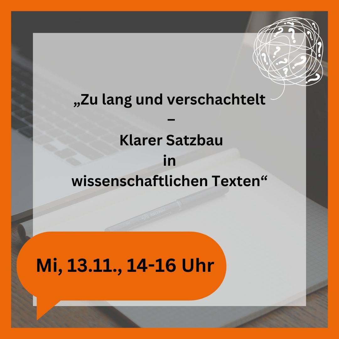 Wissenschaftliche Texte enthalten immer Schachtel- und Bandwurmsätze? Das muss nicht sein! Wir schauen uns an, was für Möglichkeiten es gibt, klare und transparente Sätze zu bilden, und probieren dies in Übungstexten aus tinygu.de/EWJxm