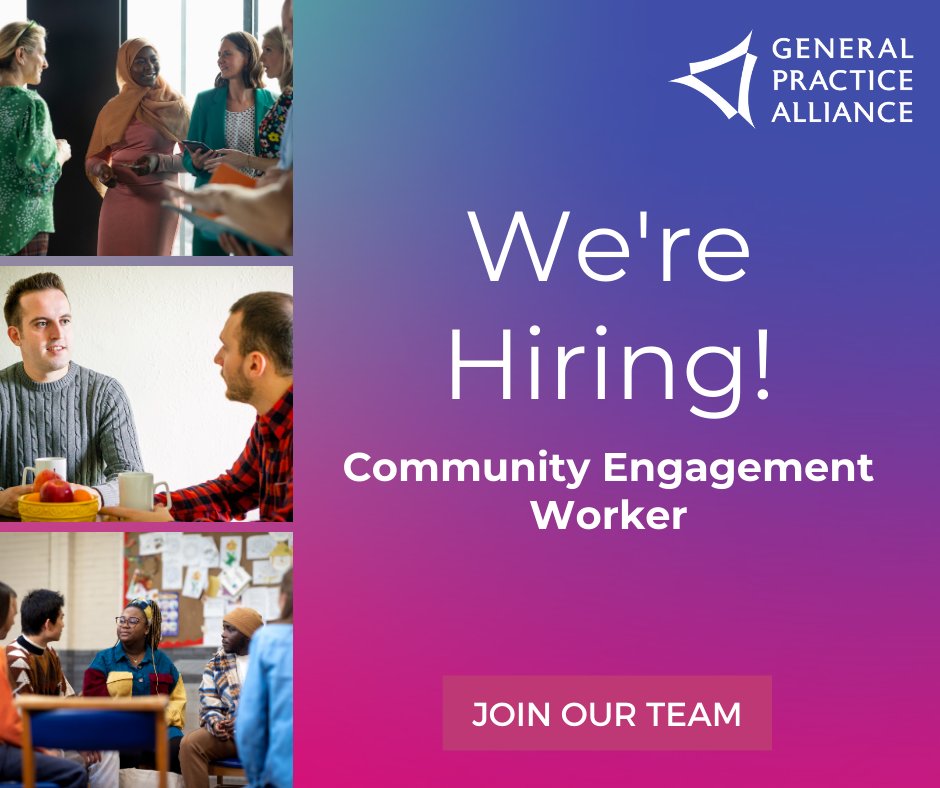 We have a brand-new Personalised Care project, which aims to tackle health inequalities. Join our team as a #CommunityEngagementWorker to help drive this initiative on a 9-month fixed-term contract, working 18.5 hours per week. Visit: northantsgpalliance.com/community-enga…

#Hiring #GPA