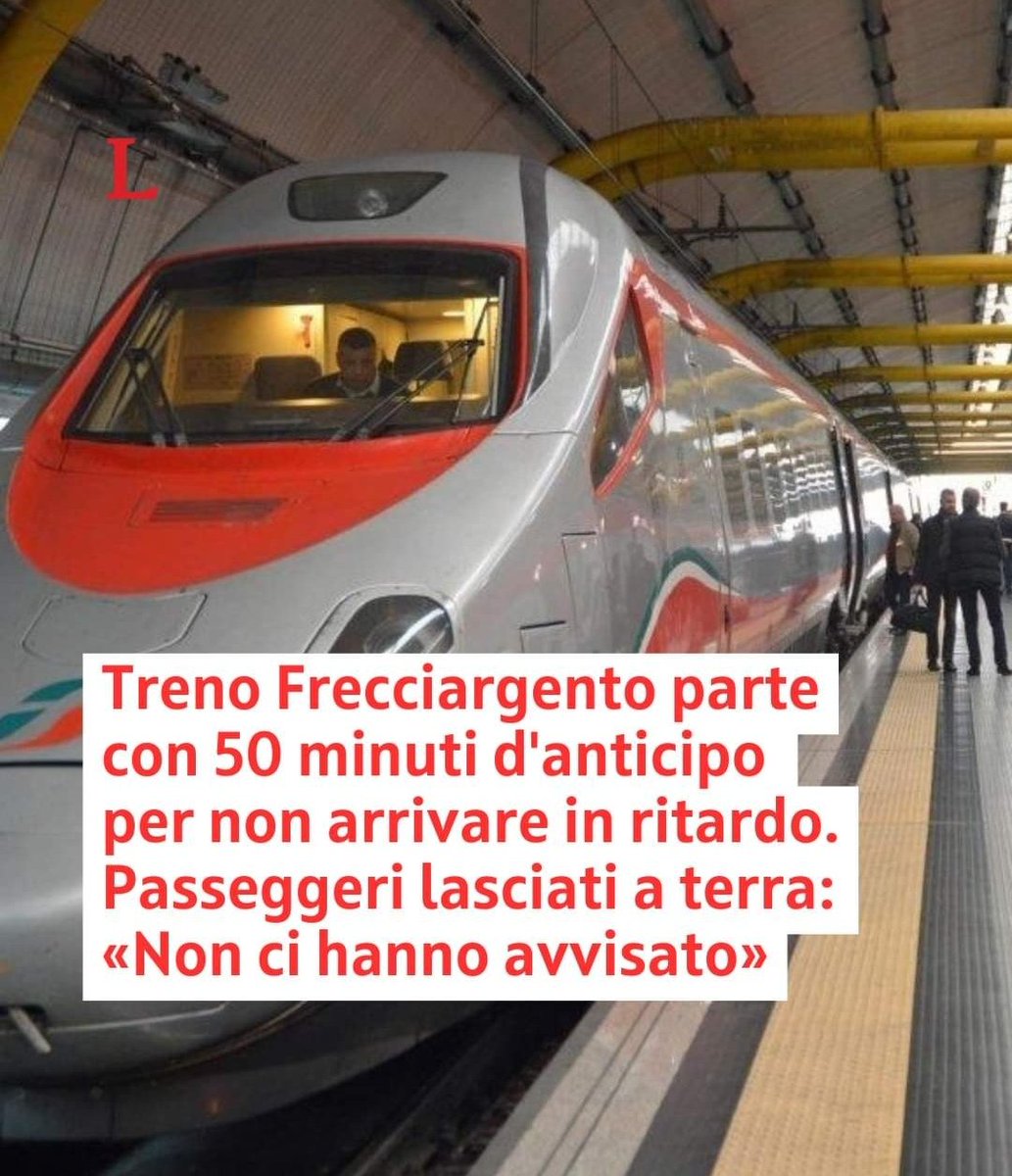 Non è Lercio. È accaduto davvero.
Freccia Argento Roma-Genova dell'8 novembre. Pazzesco.
E #Salvini invece di fare quel che dovrebbe impreca contro centri sociali, comunisti e magistrati 🤬