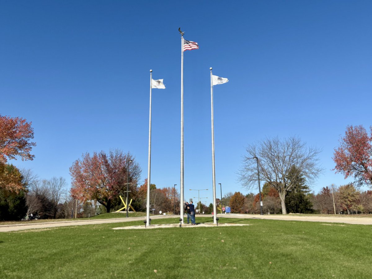 My deepest gratitude goes to all who have served and continue to serve. I was honored to take part in the flag-raising ceremony at <a href="/UISedu/">University of Illinois Springfield</a> this morning.