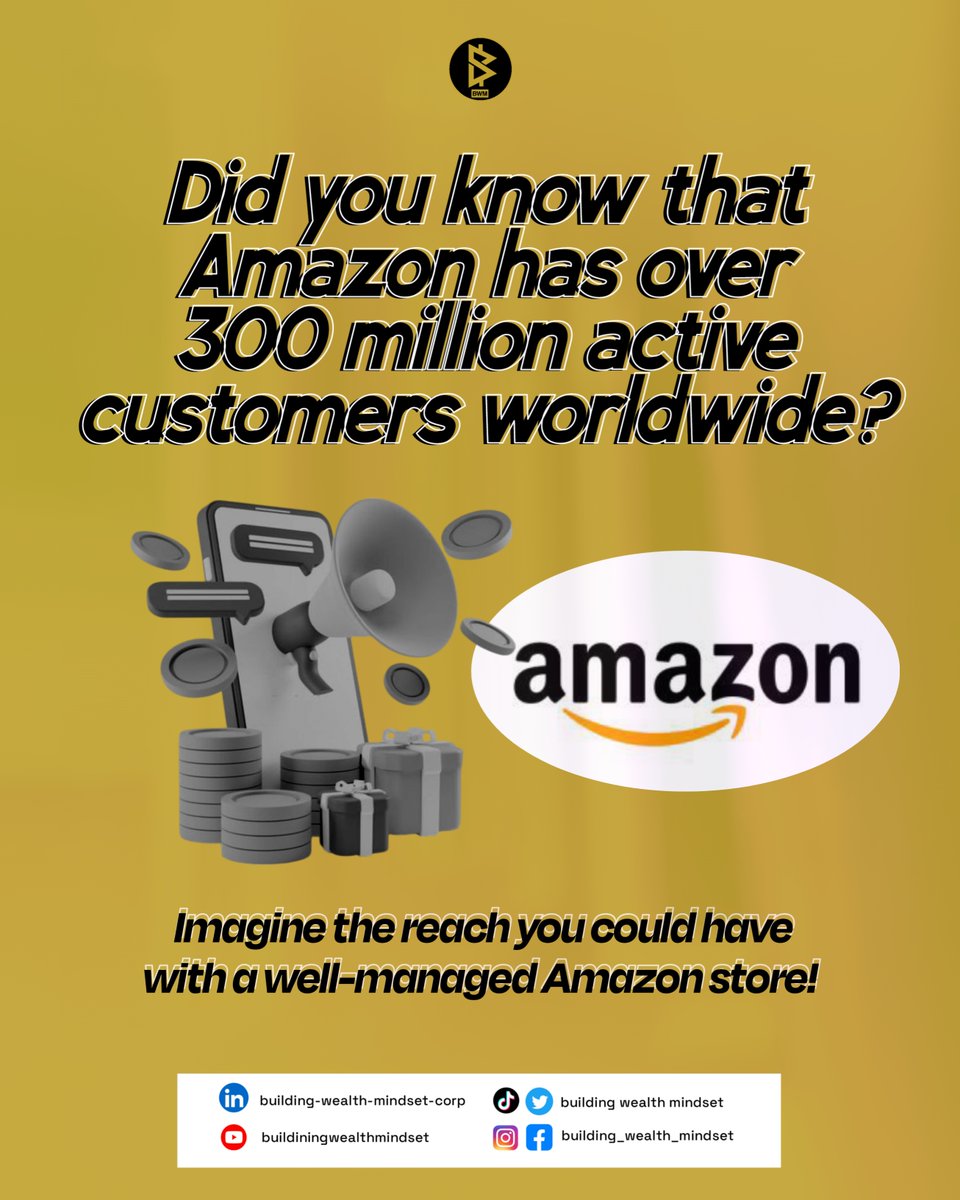bwm_commerce's tweet photo. Amazon has 300 million customers ready for you! 🌎 Let us help you grow your business with a well-managed Amazon store. #AmazonSeller #GlobalReach #EcommerceSuccess #AmazonManagement #GrowYourBusiness https://t.co/eyLfJPTT32
