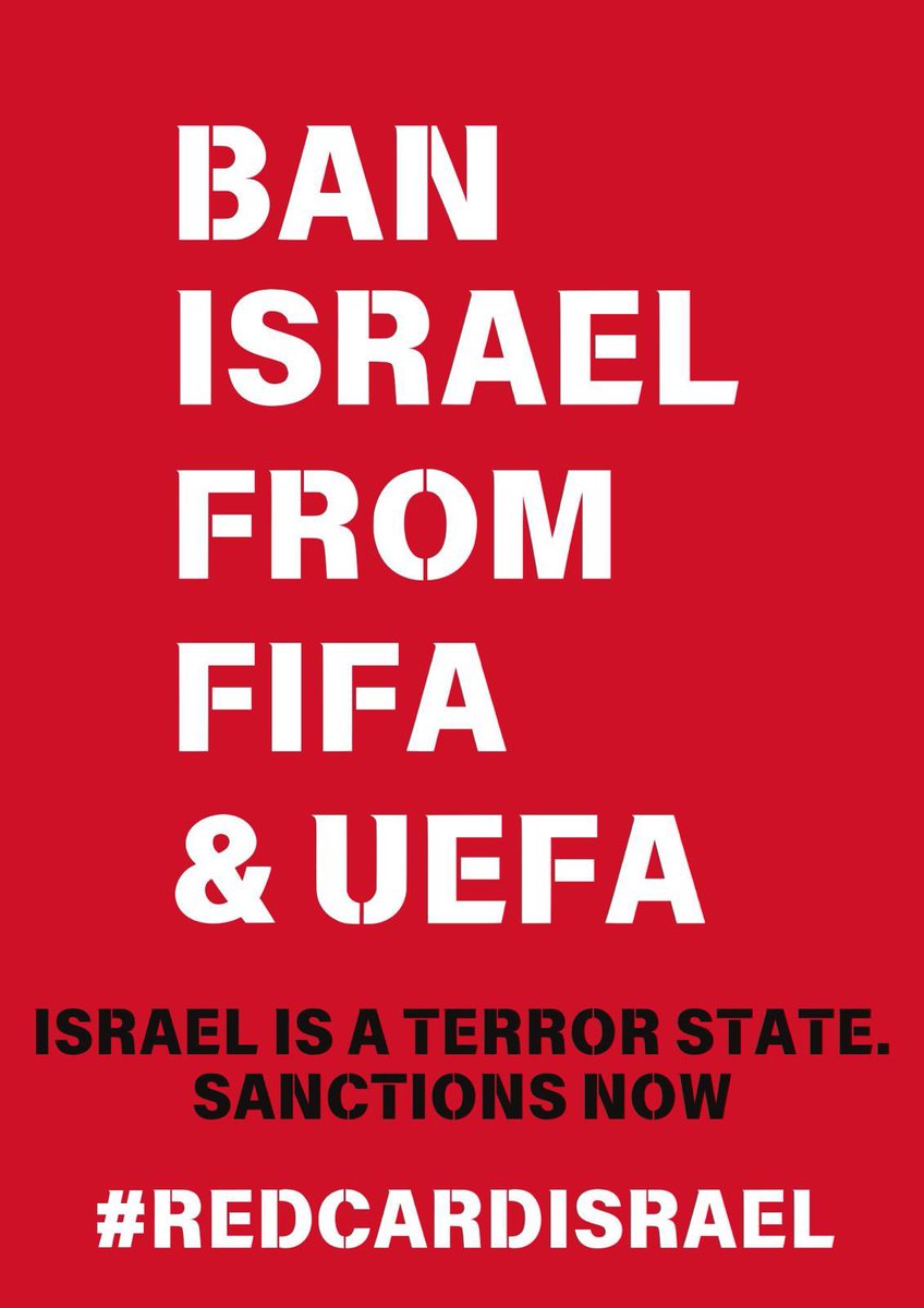 SteveSammut2's tweet photo. @MarkSeddon1962 #RedCardIsrael https://t.co/V2ier7lvHG