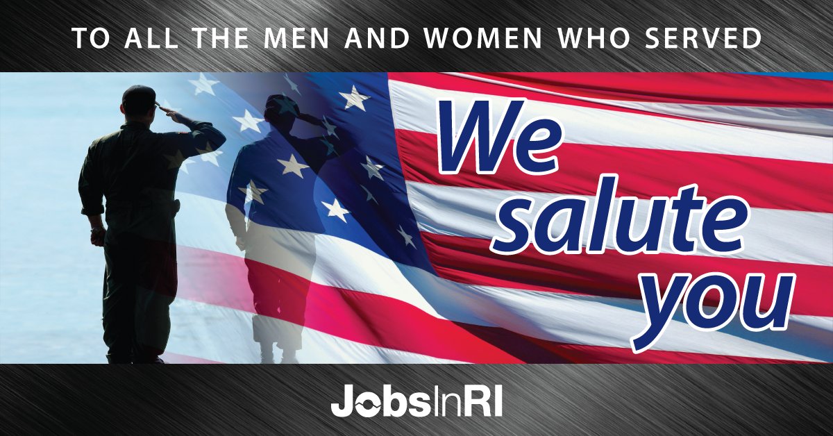 Although many employers are closed today in honor of our veterans, they are still hiring for a record number of openings. Head over to JobsInRI.com to find your next great opportunity.

#VeteransDay #JobSearch