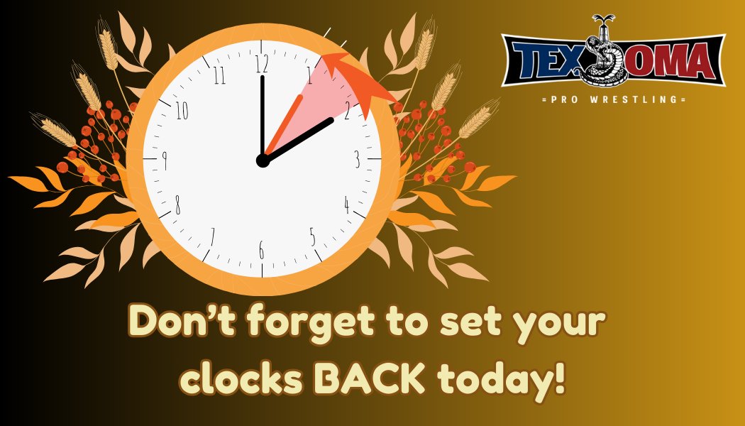 Don't forget to set your clocks back!