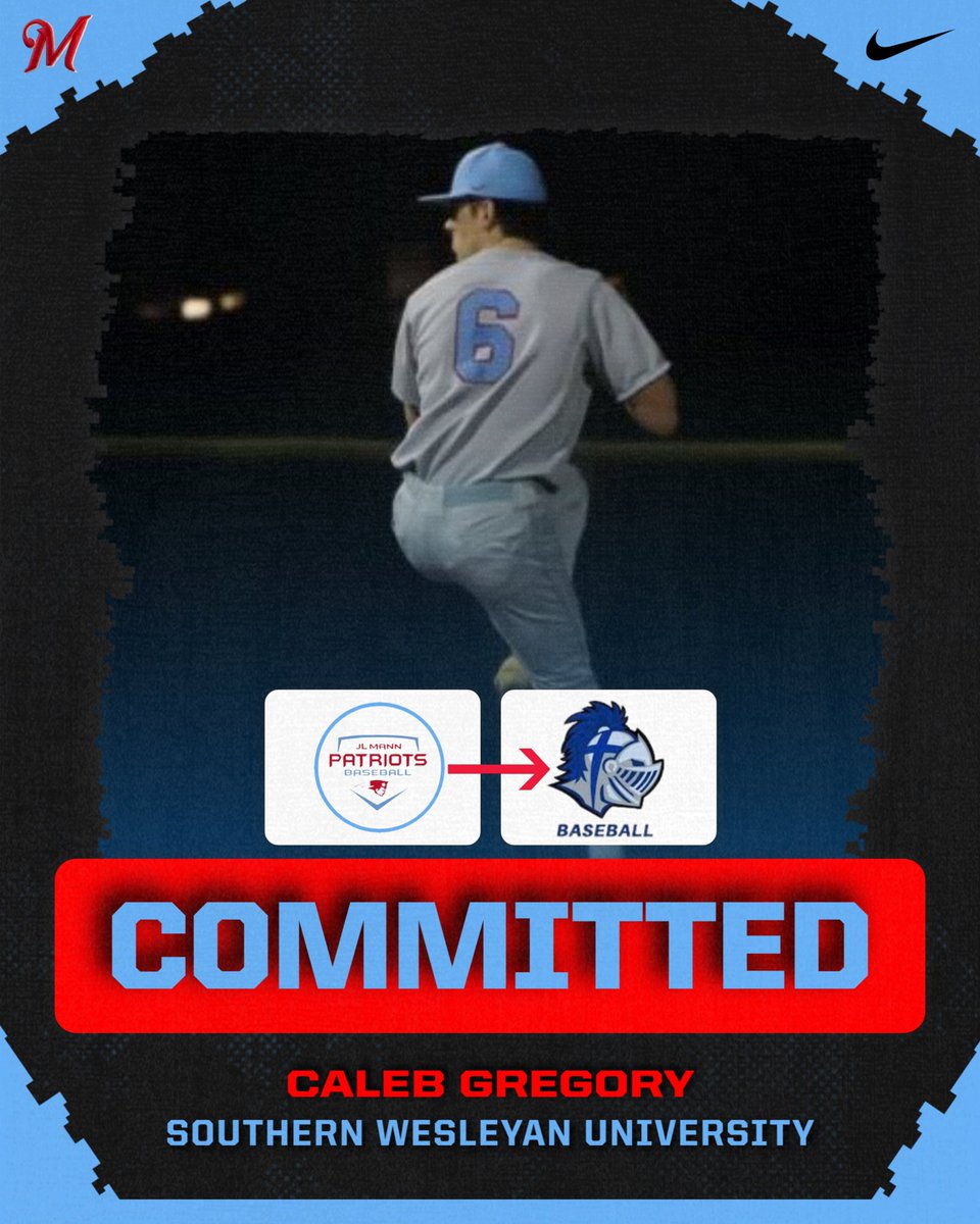 Congratulations to 2025 RHP/INF <a href="/Caleb_Greg6/">Caleb Gregory</a> on his commitment to <a href="/SWUBaseball/">Southern Wesleyan Baseball</a>! #Pats