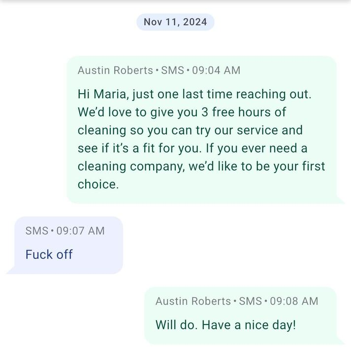 This guy SMBs. Gotta love the reply by our franchisee <a href="/Arob0508/">Austin Roberts</a>.

Austin and Max (<a href="/mplauerman/">Max Lauerman</a>) run the Minneapolis location and are absolute beasts, born hustlers. Definitely give them a follow.