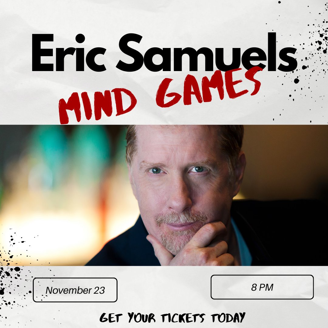 🎩✨ Join us for Mind Games with the incredible Eric Samuels, coming to the Capital Hilton on November 23! ✨🎩