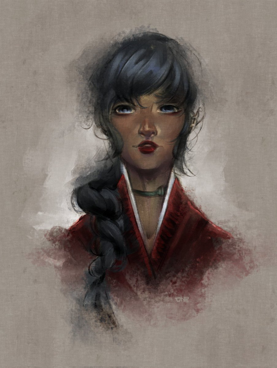 Going quite vintage with this one! This messy edges style, I love it!! 🖤

#vintage #art #lady #retro #oc