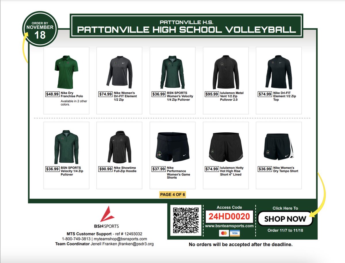 Who wants some Pattonville Holiday gear?
Check out our Holiday Store!  
bsnteamsports.com/shop/24HD0020
Thank you in advance for your support!
Go Pirates!
#villemade
🏐💚🏐💚🏐💚🏐💚