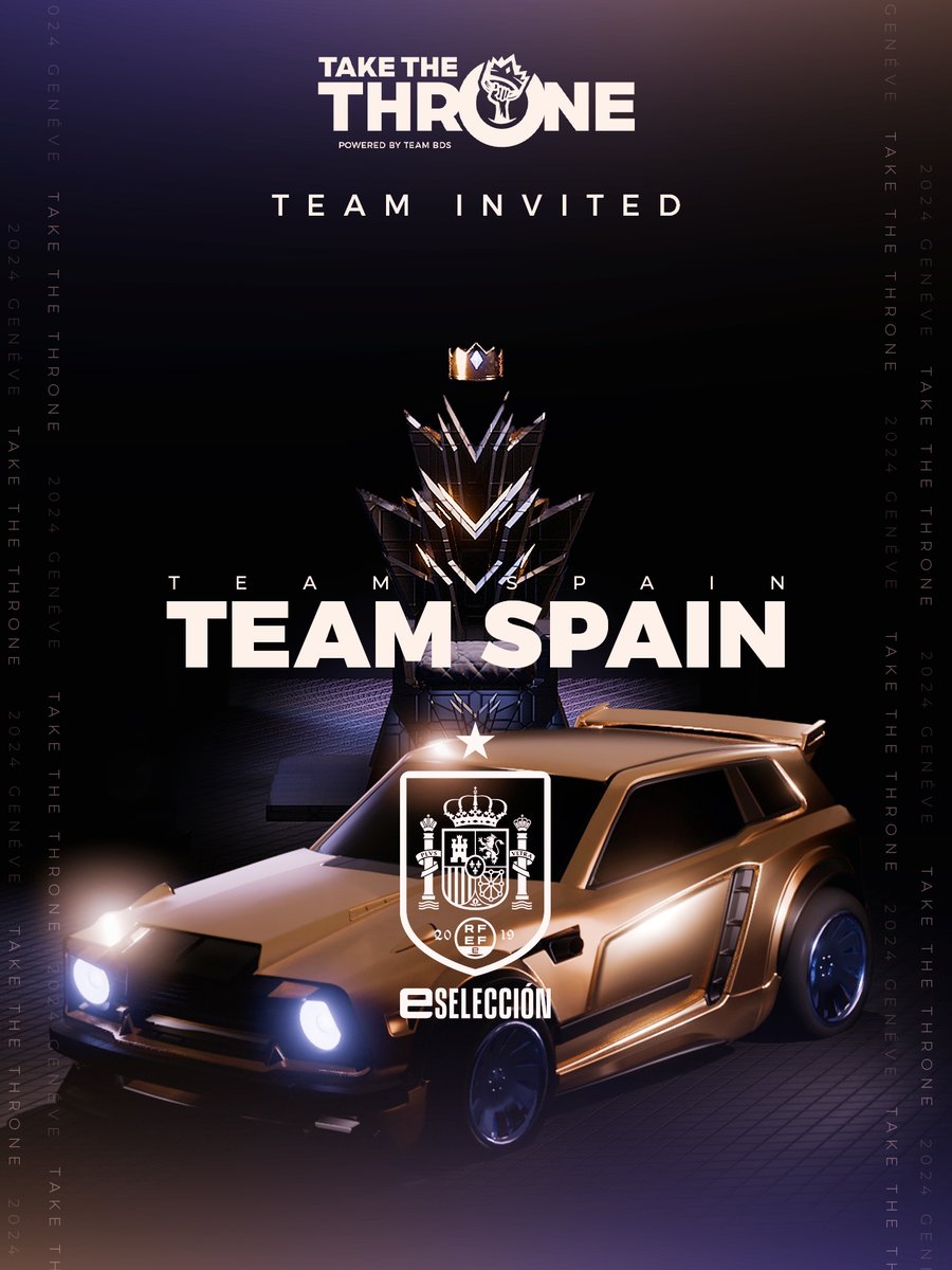 TAKE THE THRONE (@takethethronett) on Twitter photo The best european teams will be at the Main Event! ⚔️
Team Spain are the fourth invited team to #TakeTheThrone! The best european teams will be at the Main Event! ⚔️
Team Spain are the fourth invited team to #TakeTheThrone!