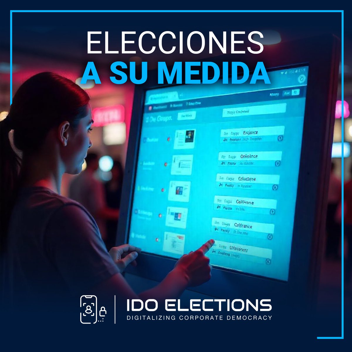 Desde encuestas simples hasta votaciones complejas, iDoElections se adapta a las necesidades de tu organización. 

📋 Configura las opciones que necesites
📲 Apto para todo tipo de elección
🌟 ¡Ideal para empresas, comunidades y más!

¿Listo para una elección a tu estilo?