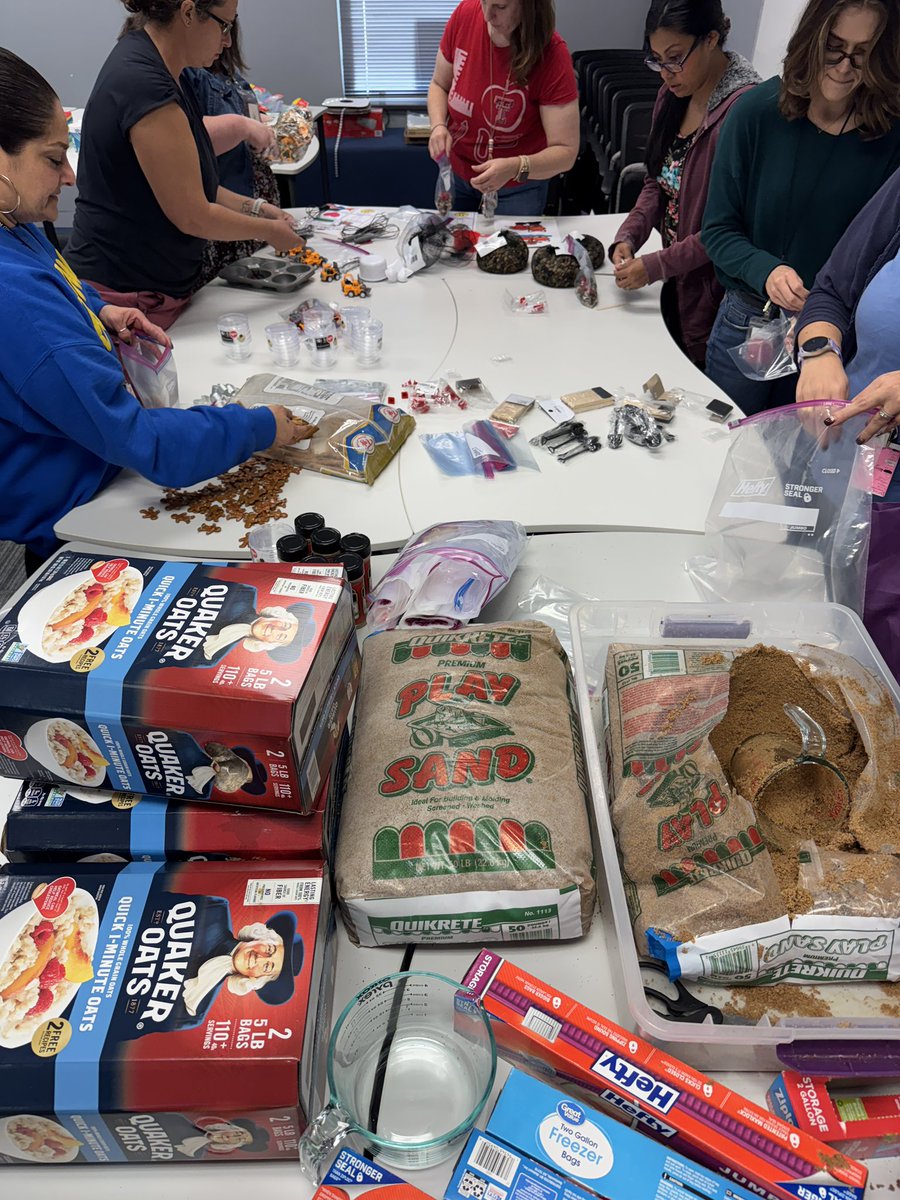 Thanks to an ESSA grant, we were able to provide PD on oral language development through learning centers (Sensory, Library, and Writing). Teachers were able to take make materials for the next 2 units. We look forward to working with this cohort of teachers! <a href="/tshanahan5/">tshanahan</a>