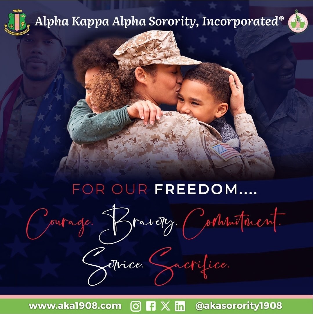 Today, we honor our brave veterans for their unwavering dedication and sacrifice. Your commitment inspires us all. We also extend our gratitude to our Sisters and their families in the Armed Forces. Thank you for your service! Repost #AKA1908 #HappyVeteransDay #ChiEtaOmegaAKAs