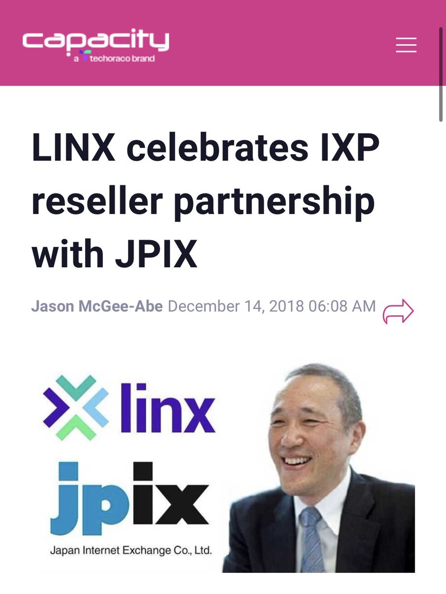 LINX_Network's tweet photo. #LINXat30 Fact 21: In 2018 LINX launched a partnership with the Japan Internet Exchange JPIX, providing a route for networks to peer in London and Tokyo. #PeeringandMore #PeeringPartners #JPIX https://t.co/LrYYqd2BOh https://t.co/cn8JLe1V23
