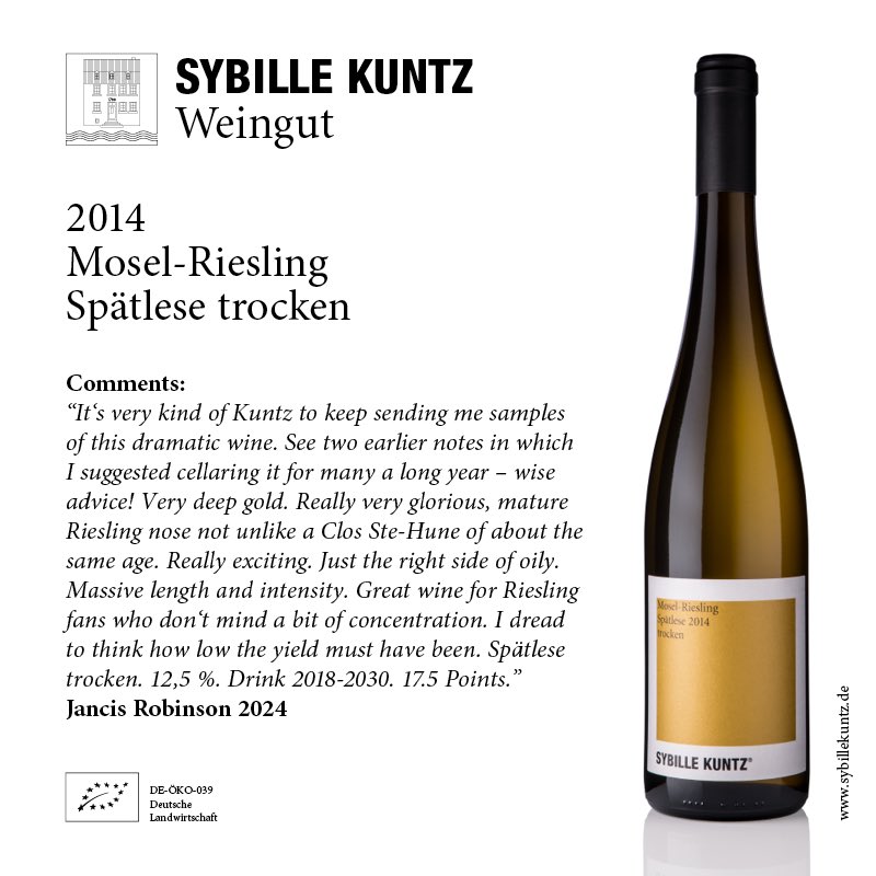 Riesling ages really well with time.