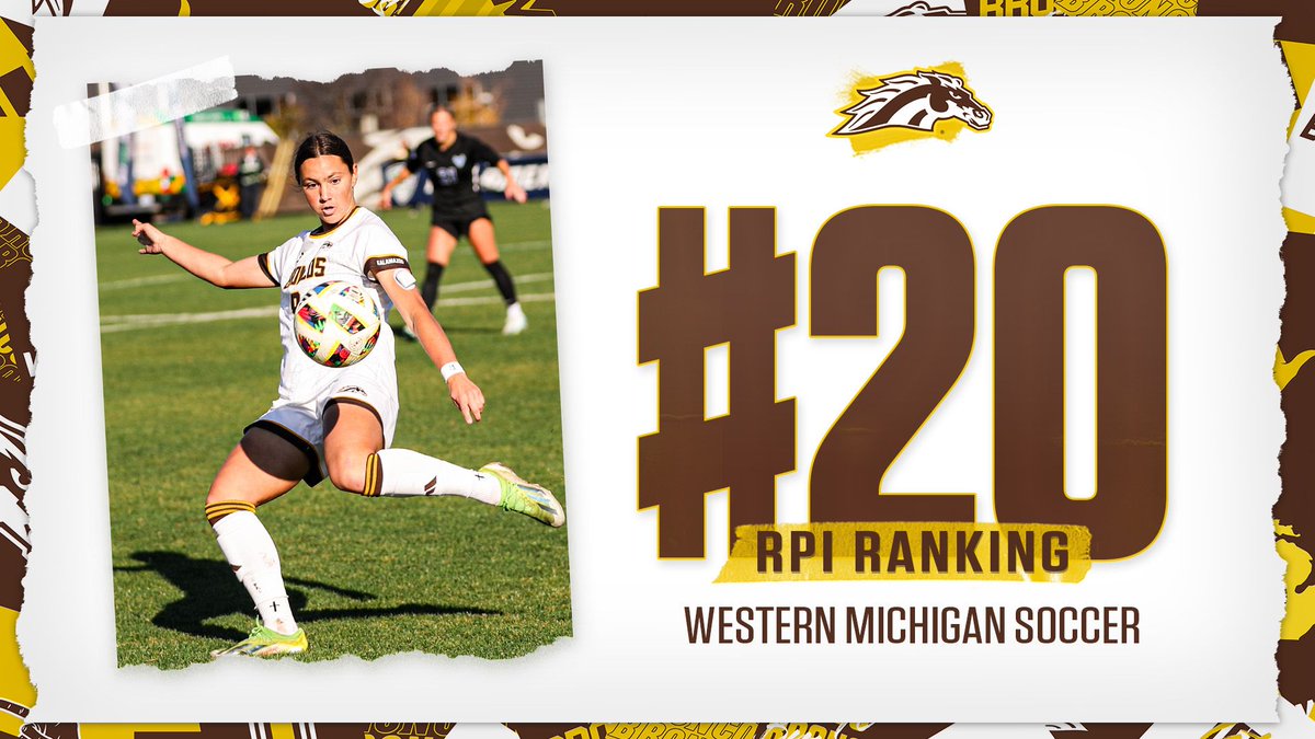 WMUWomensSoccer's tweet photo. Rolling into the postseason at No. 20! 

#BroncosReign https://t.co/RqDxYFcKZa