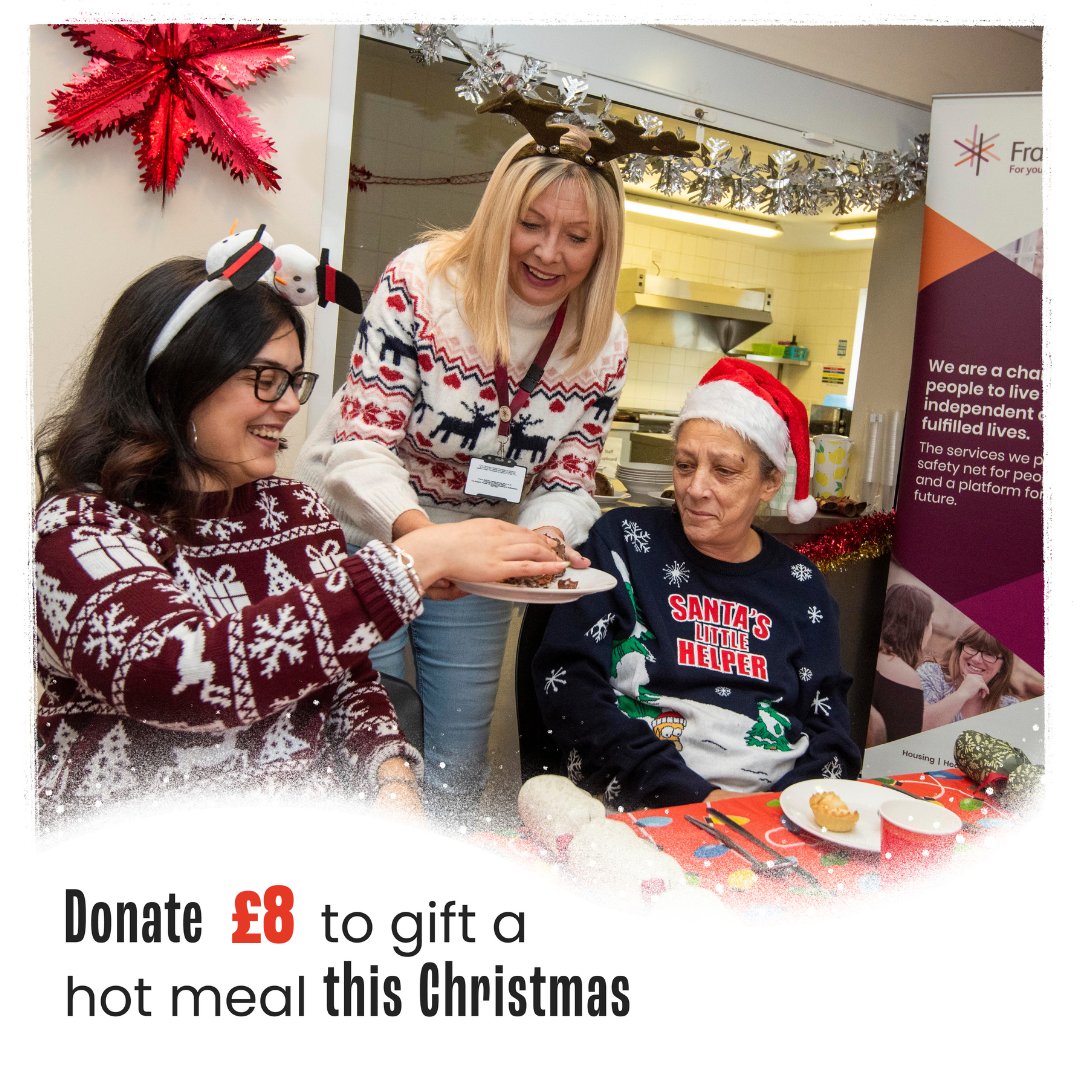 Christmas can be lonely for those in our services. We're open 365 days a year so no one spends it alone. With your help, we can provide each resident a Christmas meal for just £8. 
🎁 Transform a Christmas: ow.ly/gbVy50U4x9O"