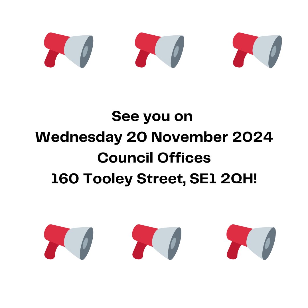 If you share our  dismay at Southwark Council's response to the housing crisis  — join us! 

🕧 Weds 20 Nov, 6 -7pm
📍Outside Southwark Council’s office (SE1 2QH)

Organised by the Southwark Housing and Planning Emergency (SHAPE) coalition 

ayleshamcommunityaction.co.uk/protest