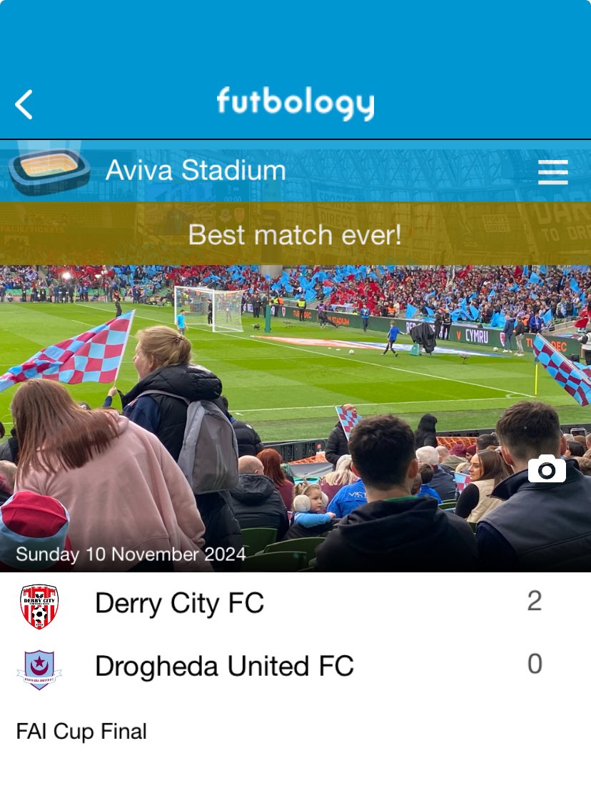 Hey <a href="/FutbologyApp/">Futbology</a> can you correct this please, Drogheda won 2-0, not Derry city.