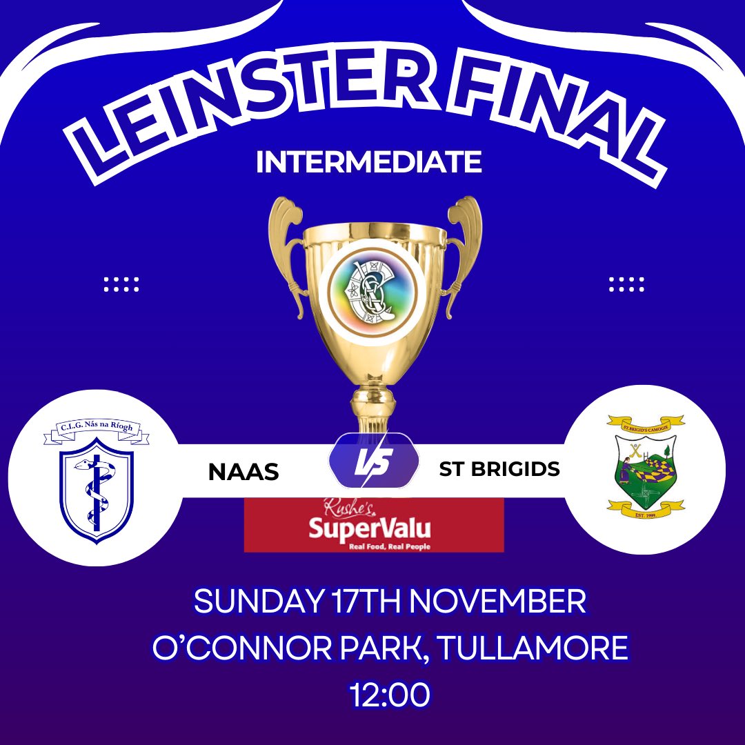🚨 LEINSTER CAMOGIE FINAL 🚨

Naas senior camogie team have had their best campaign to date this year, resulting in a Leinster final this weekend! We are encouraging all club members to support the women on this massive occasion and make their way to Tullamore this Sunday!