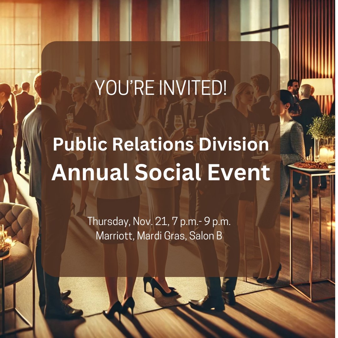 We hope to see you at our annual social event during the NCA Convention! This event is free to attend and will include hors d'oeuvres, desserts, and wine. #NCA110 #PRD #prprofs