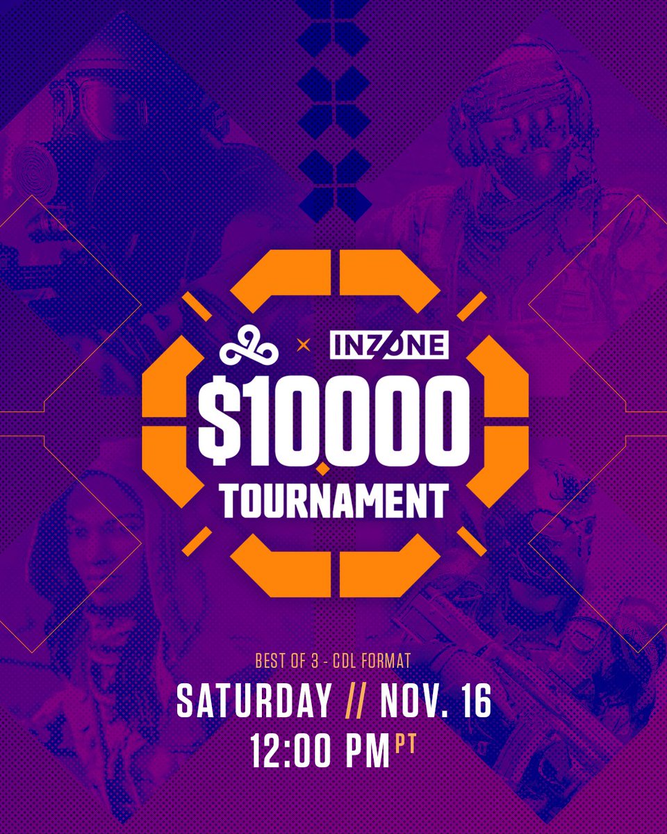 Get in the ZONE for the C9 x Sony INZONE $10,000 Tournament! 🎮🖥️ #SonyINZONE

👤 16 Captains
📆 November 16th
⏰ NOON PST
📜 BO3 Double Elim CDL Rules

Who do you want to see invited?