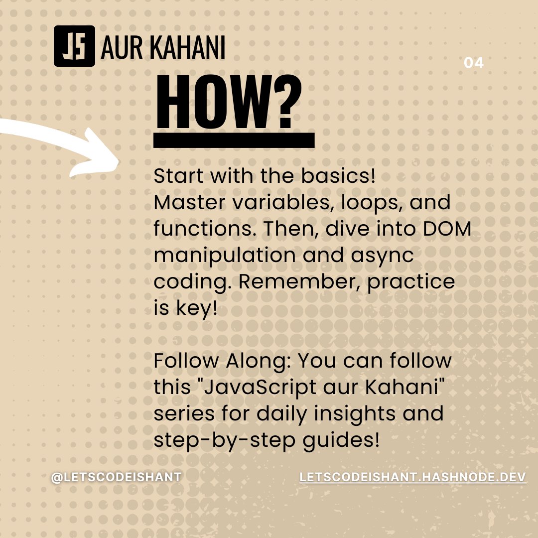 letscodeIshant's tweet image. 🚀 Exciting News! Introducing "JavaScript aur Kahani" 🚀
Hey everyone! I’m thrilled to announce the launch of "JavaScript aur Kahani," a new blog series dedicated to making JavaScript learning fun, approachable, and insightful. 🌟