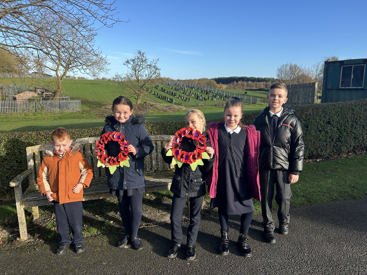 Well done to our Wellbeing Warriors that represented our school today at the   Remembrance Service. The children worked with the residents at Willowdene Care home to create the wreaths which were laid during the service.