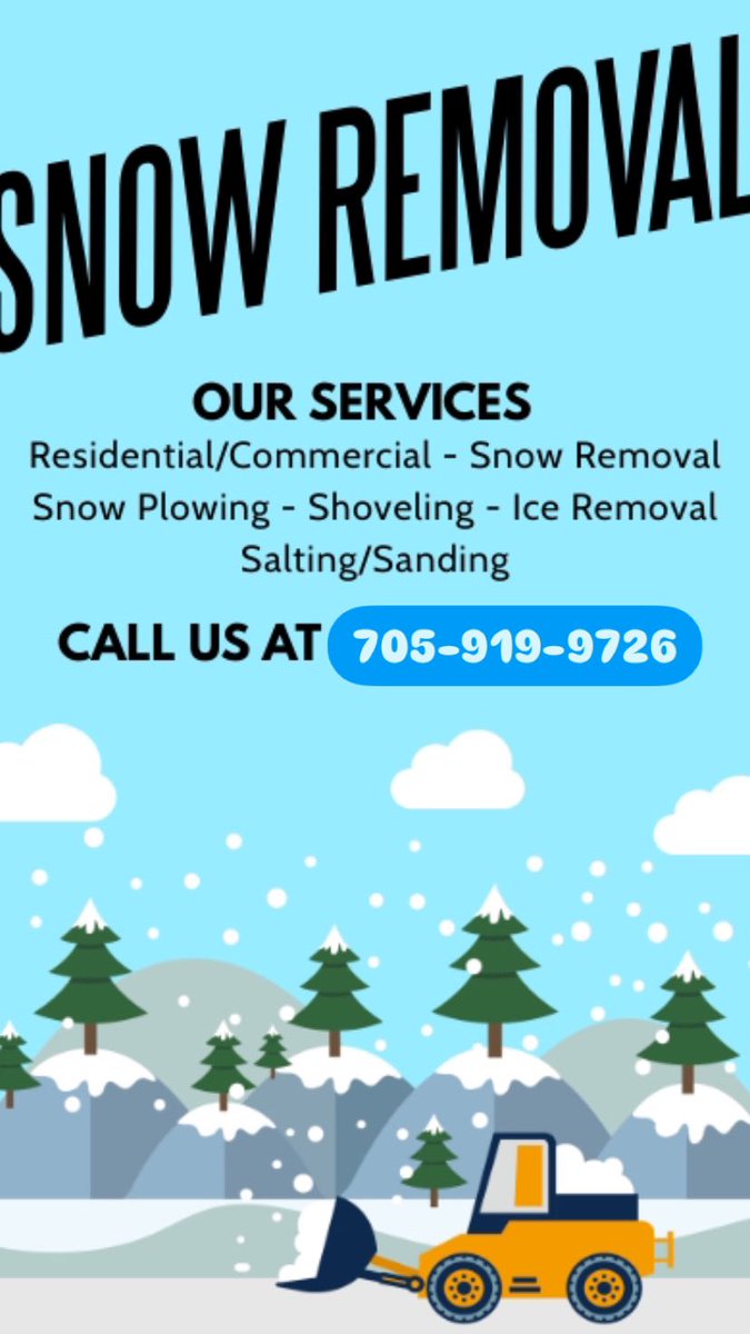⚠️ Avoid the winter rush! ⚠️ 

Keep your property snow-free with Toronto Snow Pros. Spots are limited—don’t miss out!

📲 Call today to get your quote! 705-919-9726

🌐 torontosnowpros.ca