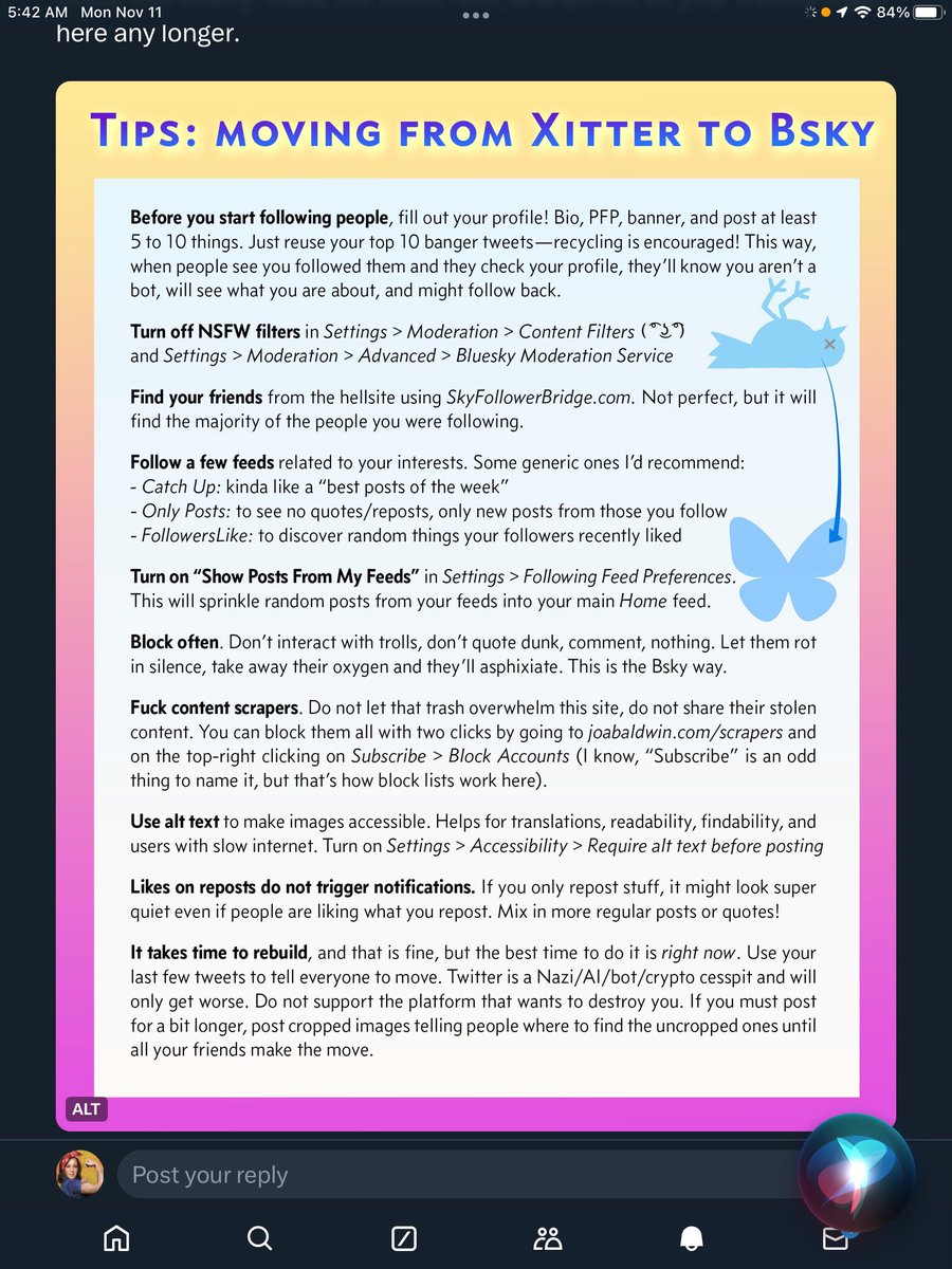 Raised2P's tweet photo. @jms_msn @oneunderscore__ These tips helped me set up Bluesky. https://t.co/W9RF1ucFHC