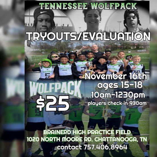 Tramell “Mell” Davis Jr (@tramelldavisjr) on Twitter photo Come out and work this saturday! <a href="/wolfpack7on7/">Wolfpack7on7</a> <a href="/_CoachTerry_/">CoachTerryWolfpack</a> <a href="/CSmithScout/">Chris Smith</a> <a href="/MidTN_Wolfpack/">Mid-TN Wolfpack</a> <a href="/MelThaCoach/">Coach Mel</a> Come out and work this saturday! <a href="/wolfpack7on7/">Wolfpack7on7</a> <a href="/_CoachTerry_/">CoachTerryWolfpack</a> <a href="/CSmithScout/">Chris Smith</a> <a href="/MidTN_Wolfpack/">Mid-TN Wolfpack</a> <a href="/MelThaCoach/">Coach Mel</a>