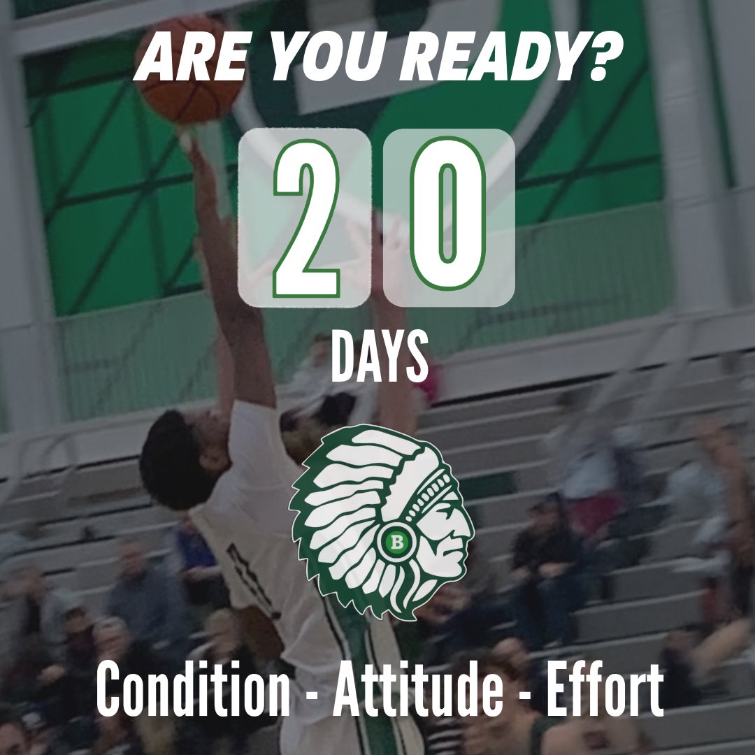 Are you ready? What have you done to prepare for Basketball Season? Mental Toughness, Conditioning, Skills, Teamwork? Time is running out for you to prove you have what it takes. Tryouts will be here in 20 DAYS!!!