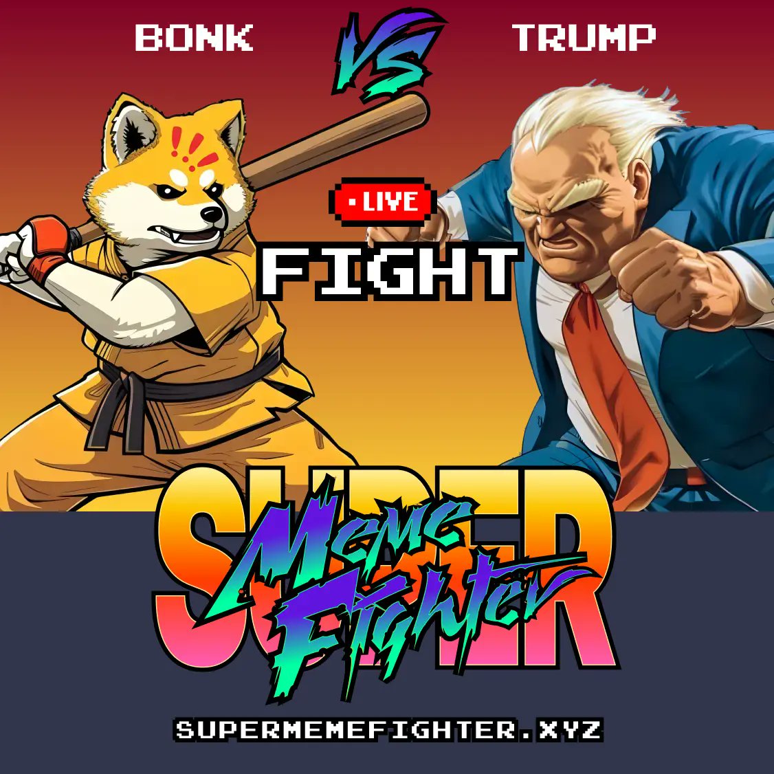 $TRUMP for the win!
Join the Fight on supermemefighter.xyz
#supermemefighter #web3gaming #P2E
