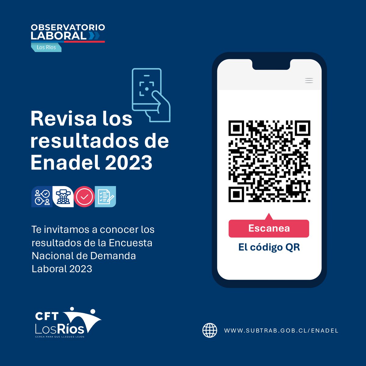 Ya estan disponibles los resultados de ENADEL 2023 la cual tuvo como objetivo generar información sobre la demanda actual de ocupaciones, detectando requisitos y problemas de contratación.

📌más aquí: observatorio-laboral.shinyapps.io/ENADEL/

#Valdiviacl <a href="/Sencerios/">SENCE Los Ríos</a> <a href="/SeremiTrab_Vald/">Mintrab Los Ríos</a>