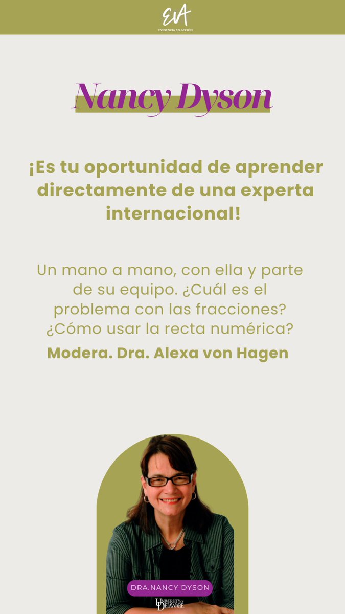 Las #fracciones en la escuela y en el liceo. Qué tanto incluís la recta numérica para ayudar en tu práctica? Sabías que el uso dominante de la torta/pizza como representación es un problema?

De esto hablaremos. Modera: Alexa von Hagen (<a href="/alexavonhagen/">Alexa von Hagen</a>)

evidenciaenaccion.com/eventos