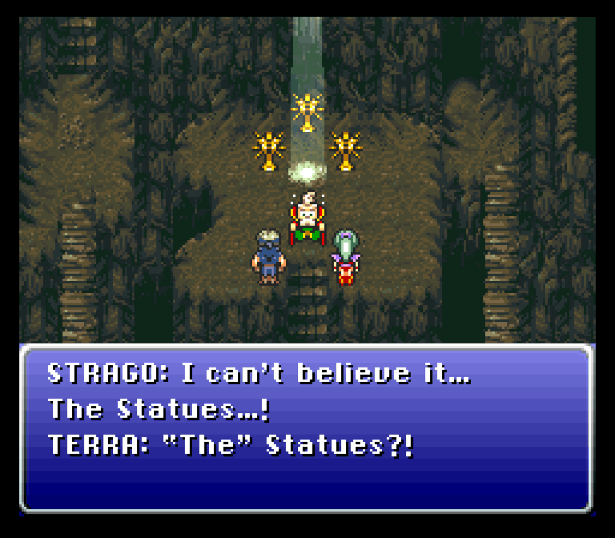 FantasyAnime's tweet photo. The Warring Triad, also known as the Statues and Gods, are, according to legend, collectively the gods of magic and the beings that created the espers in Final Fantasy VI. They are named Demon, Fiend, and Goddess. https://t.co/YHCr4r3omD