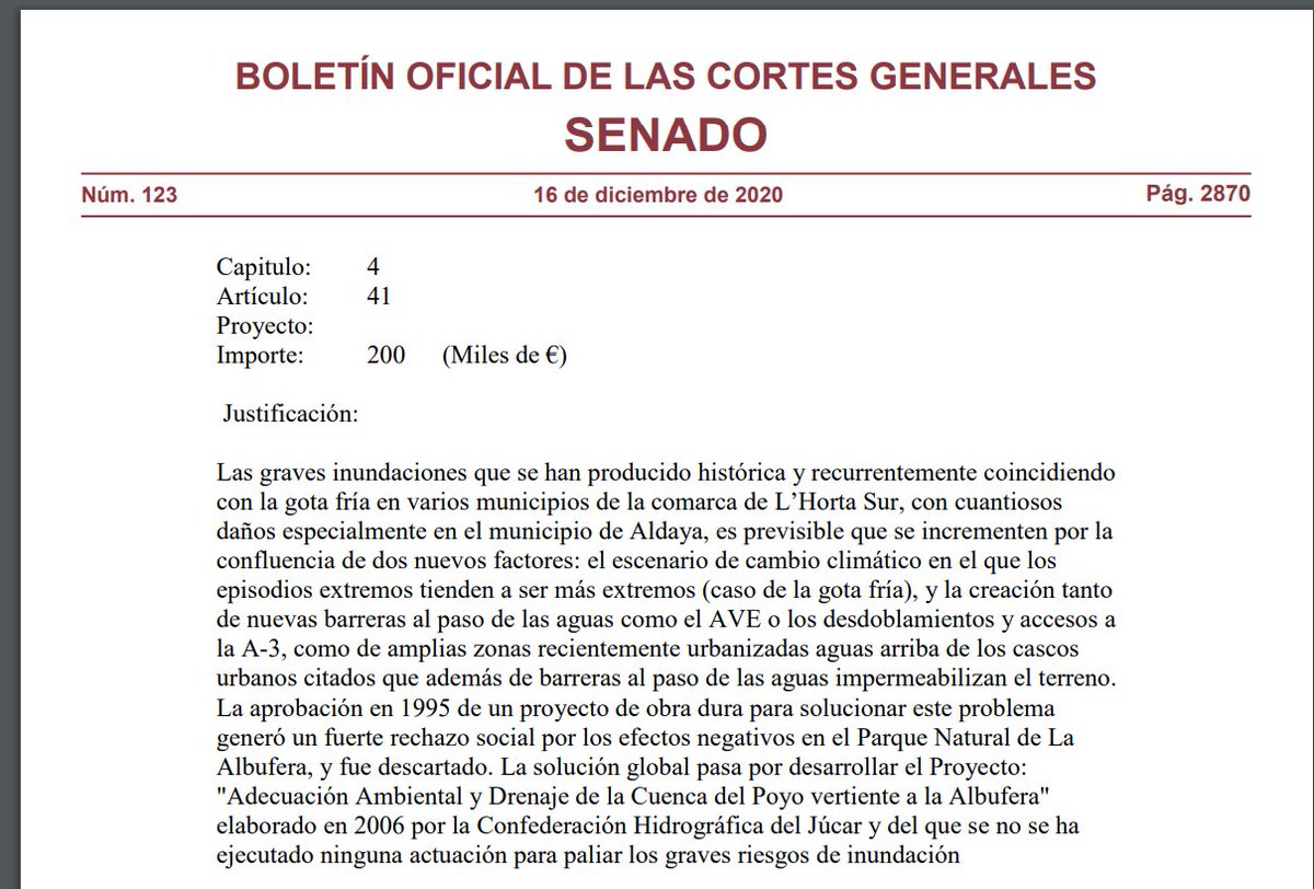 On the other side of the Berlin Wall (@03690jul) on Twitter photo Un senador en 2020 de Compromís <a href="/carlesmulet/">Carles Mulet Garcia</a>, en la enmienda 3263 a los presupuestos generales del Estado de 2021, solicitó la adecuación de la Rambla del Poyo y las actuaciones pendientes en la zona desde 2006. La enmienda fue rechazada por el PSOE, el PP, el PNV y VOX Un senador en 2020 de Compromís <a href="/carlesmulet/">Carles Mulet Garcia</a>, en la enmienda 3263 a los presupuestos generales del Estado de 2021, solicitó la adecuación de la Rambla del Poyo y las actuaciones pendientes en la zona desde 2006. La enmienda fue rechazada por el PSOE, el PP, el PNV y VOX