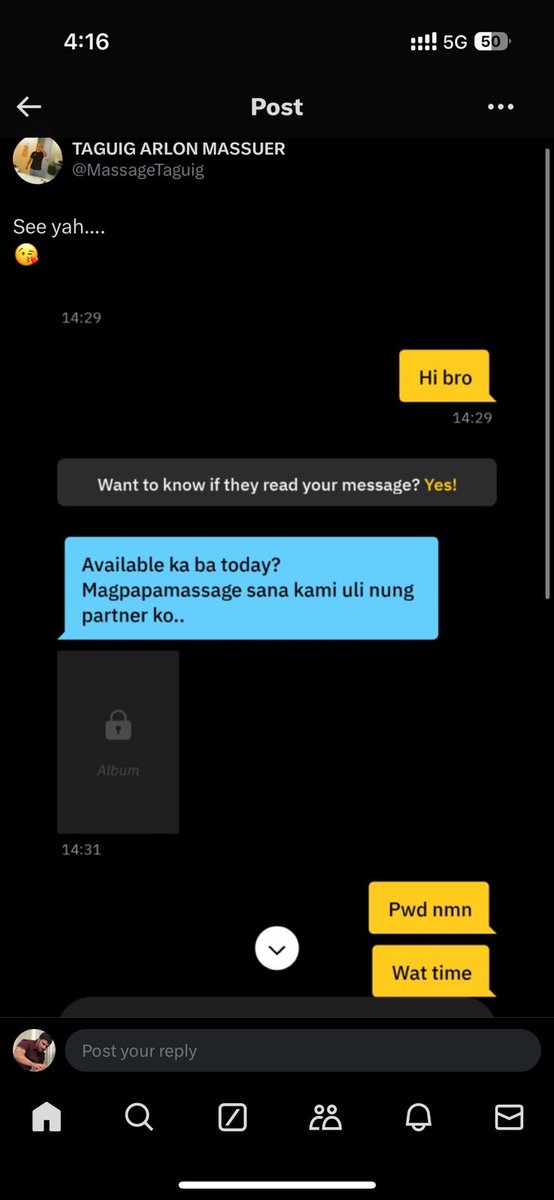 MASAHISTAL3GIT's tweet photo. New client at mga regular cliemt!!
Deep tissue
HARD MASSAGE..

Salamt ulit. https://t.co/OrGH63cT3Q