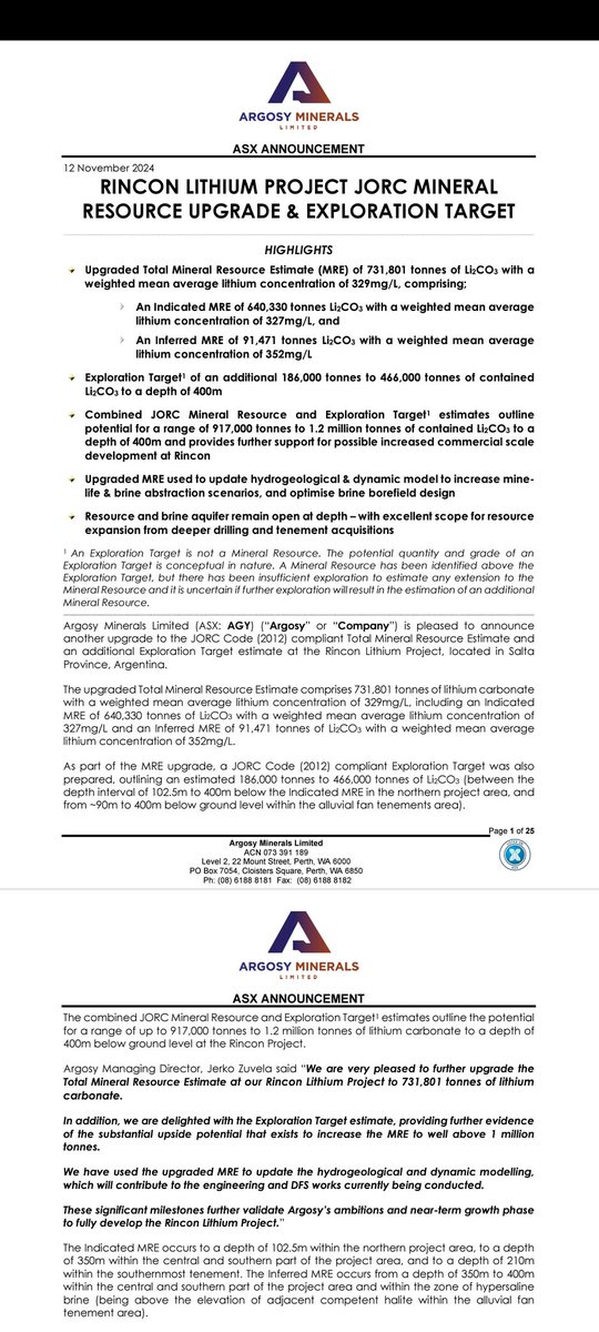 Argosy Minerals Ltd tweet media