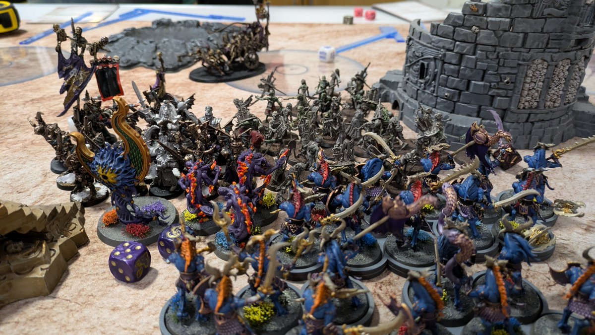 A hobby heavy day, finished up three annihilators for my Stormcast and played Feral Foray against <a href="/Mr_a_davies/">Andy Davies</a>' Soulblight tonight in a first outgoing for my Tzeentch in AoS 4. A tight game ending 44-40 to me!  #WarhammerCommunity #AgeOfSigmar