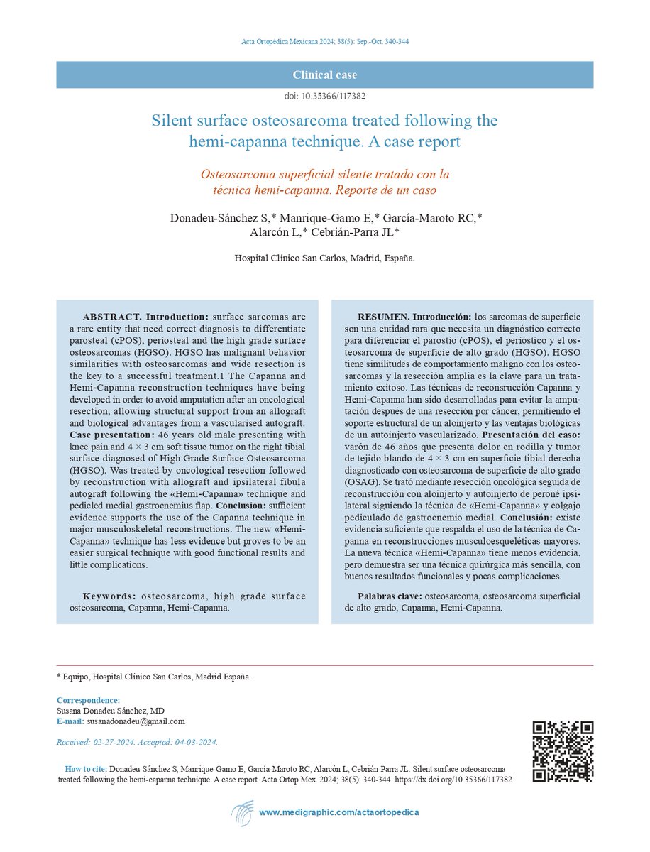 Acta Ortopédica Mexicana (AOM) tweet media