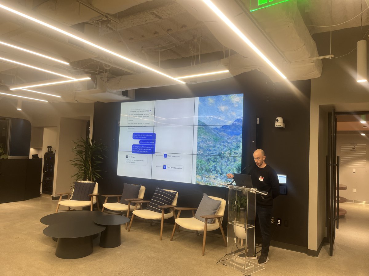 bentomlai's tweet photo. 🙏 Thank everyone who joined us at the #AGIBuildersMeetup SF last week! We had a wonderful evening of inspiring talks from @intercom, BentoML, @e2b_dev, and exciting demos from Fleak and @dify_ai!

📸 Check out some moments captured from the event! https://t.co/DYdiuz6PEY