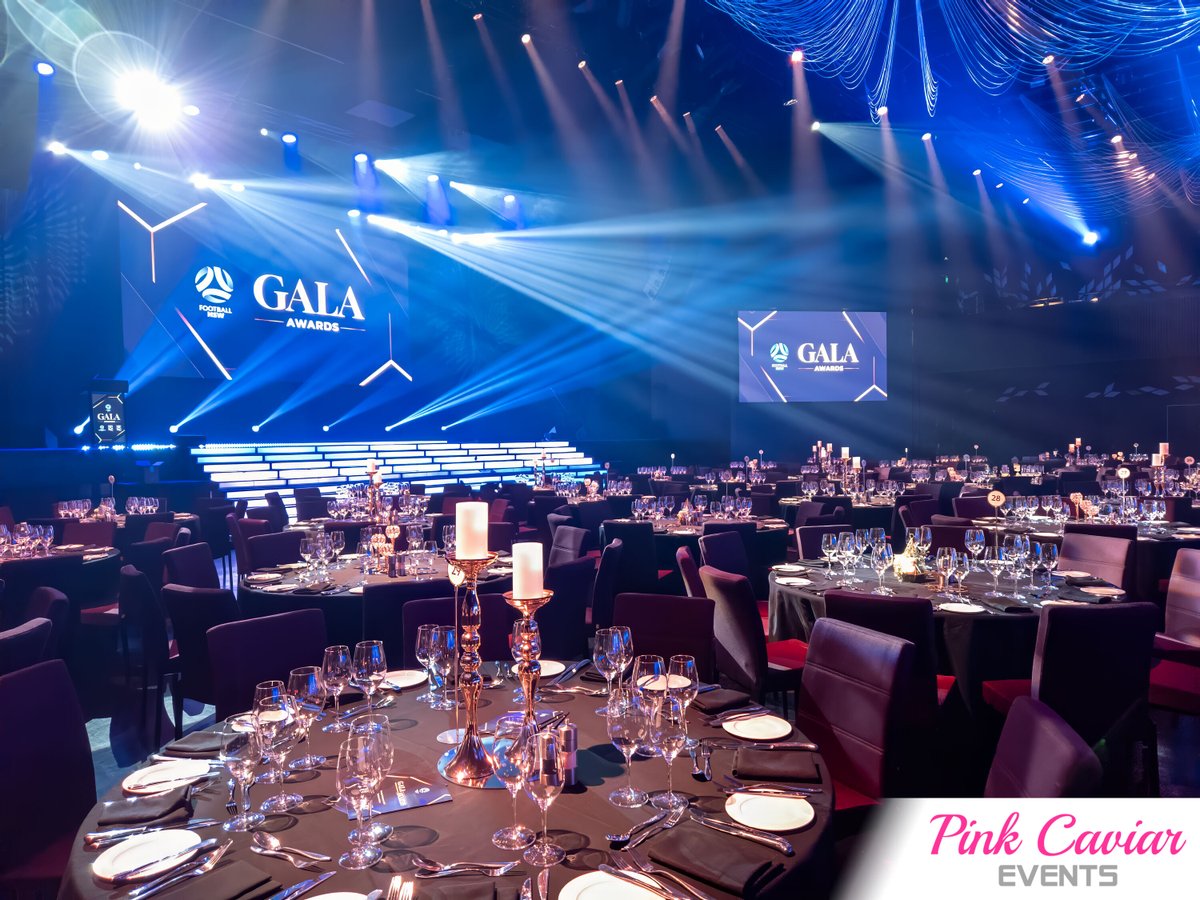 PinkCaviarEvent's tweet photo. Another spectacular night at the @footballnsw Gala Awards at @TheStarSydney! ✨ The lighting, sleek table design, and elegant touches set the scene for a night of celebration. The venue is transformed into a truly captivating space, creating unforgettable moments every year! 🎉⚽ https://t.co/nbUI9ZJNkq