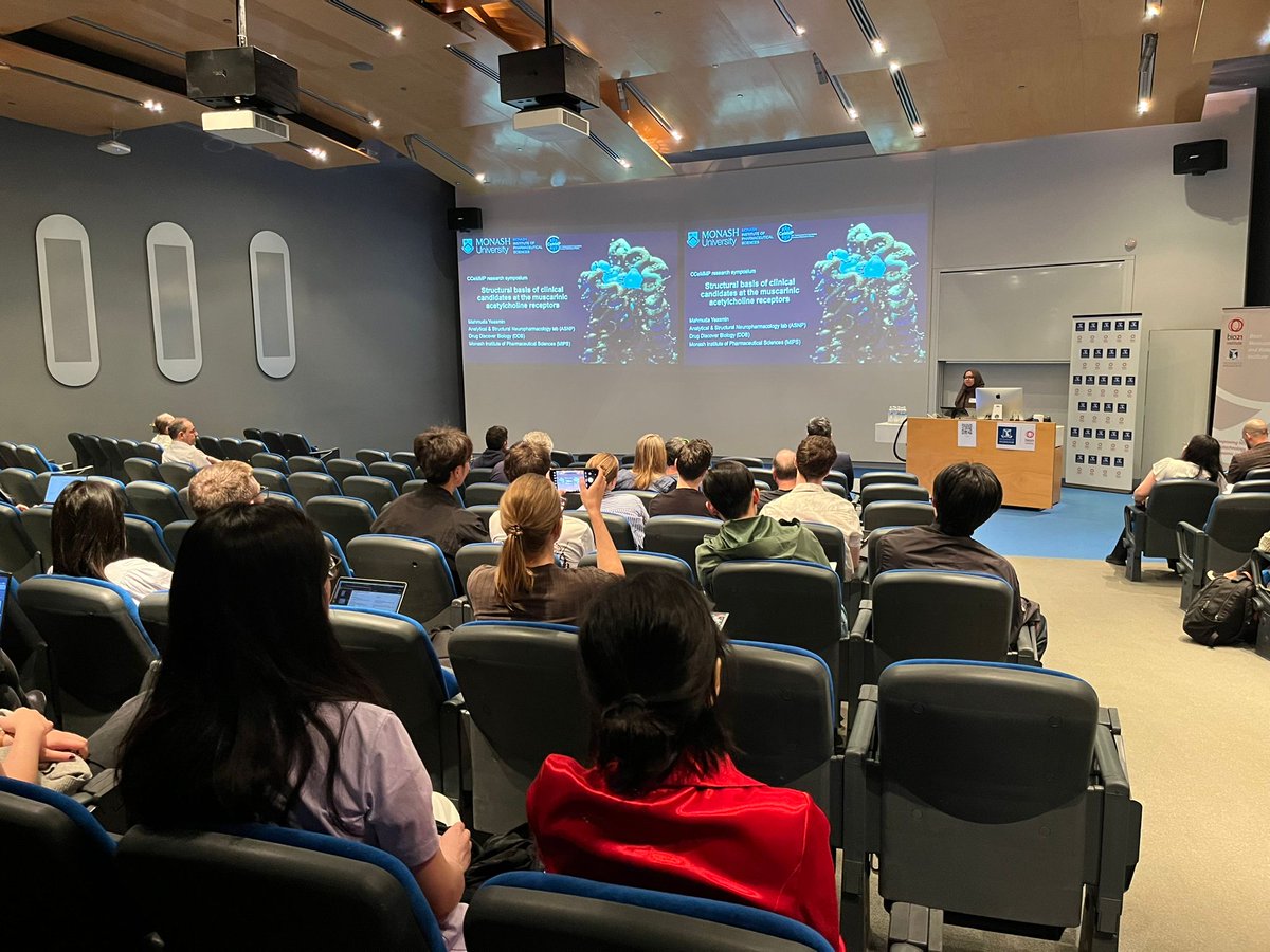 ARC CCeMMP (@ccemmp) on Twitter photo Final speaker for our AM session is Mahmuda Yeasmin <a href="/MIPS_Australia/">Monash Institute of Pharmaceutical Sciences</a> presenting "Structural basis of the clinical candidates at muscarinic acetylcholine receptors" 👏
<a href="/Bio21Institute/">Bio21 Institute</a> <a href="/MolHorizons/">Molecular Horizons @ UOW</a> <a href="/WEHI_research/">WEHI (Walter and Eliza Hall Institute)</a> <a href="/arc_gov_au/">Australian Research Council</a> Final speaker for our AM session is Mahmuda Yeasmin <a href="/MIPS_Australia/">Monash Institute of Pharmaceutical Sciences</a> presenting "Structural basis of the clinical candidates at muscarinic acetylcholine receptors" 👏
<a href="/Bio21Institute/">Bio21 Institute</a> <a href="/MolHorizons/">Molecular Horizons @ UOW</a> <a href="/WEHI_research/">WEHI (Walter and Eliza Hall Institute)</a> <a href="/arc_gov_au/">Australian Research Council</a>