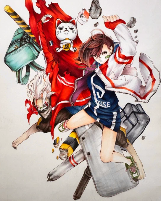 初連載からずっと大好きな漫画アニメも最高だけど、漫画の龍幸伸先生の画力に毎回度肝抜いてますアニメからの方、漫画もすごいよ#ダンダダン#模写 
