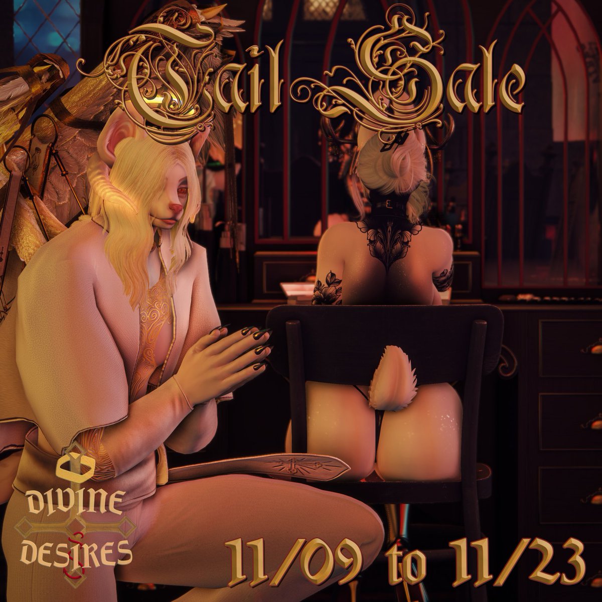 Bring home a piece of Heaven.

Divine Desires' Tail Sale is underway now.

Cast your bids here: maps.secondlife.com/secondlife/Amn…
