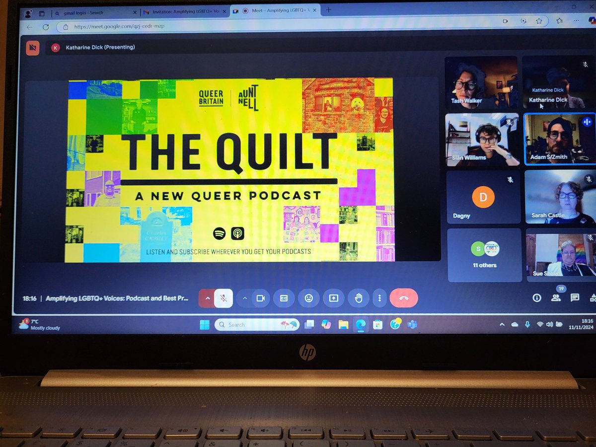 Sue_Shave's tweet photo. Online launch tonight of Queer Britain podcasts featuring amazing LGBTQ+ stories from around the UK, produced by @AuntNell_ First episode drops tomorrow on website @QueerBritain. Huge thanks to all heritage hosts and LGBTQ+ participants for being part of this amazing project! https://t.co/y1ipyJejPK