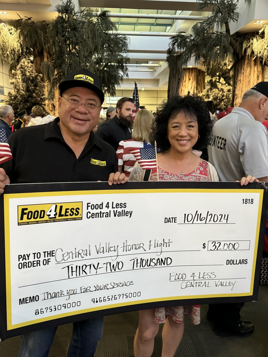 Food4LessCV's tweet image. Food 4 Less Central Valley is a proud supporter of Honor Flight, partnering in sending our valley veterans to Washington D.C. to view their memorials. Join us in thanking them for their service!